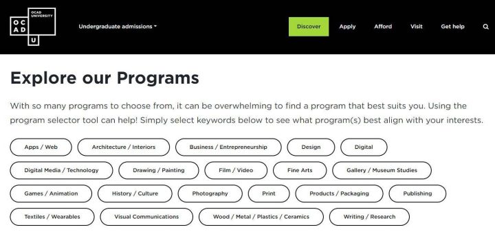 「加拿大艺术留学」加拿大安大略艺术设计学院（OCAD）简介及热门本科专业推荐插图3
