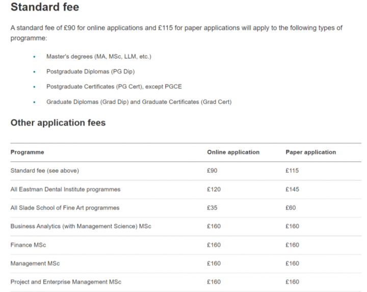 英国留学申请：2023年英国热门院校最新申请费汇总（部分课程免收申请费）-1